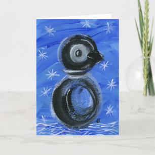 Cartão De Festividades Esmaga o pinguim