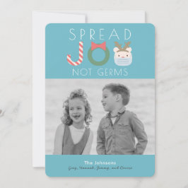 Cartão De Festividades Espalhar Joy Polar Bear Mask Blue Foto de Natal