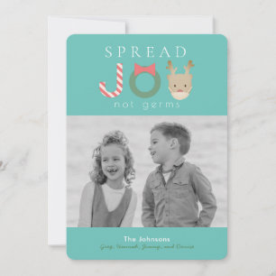 Cartão De Festividades Espalhar Joy Reindeer Mask Foto Azul de Natal