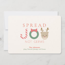 Cartão De Festividades Espalhar Joy Reindeer Mask Natal Branco