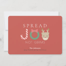 Cartão De Festividades Espalhe Joy Reindeer Mask Natal Vermelho