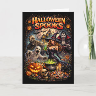 Cartão De Festividades Espantos de Halloween