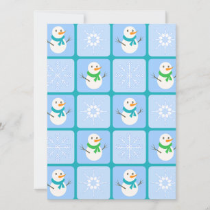 Cartão De Festividades Espelho de neve e flocos de neve com verificação d