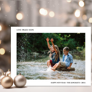 Cartão De Festividades Esperança de paz Foto de Feliz ano novo minimali
