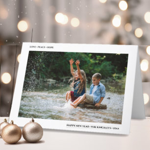 Cartão De Festividades Esperança de paz   Foto de Feliz ano novo minimali