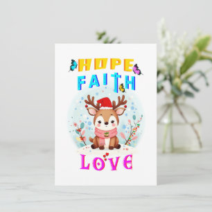 Cartão De Festividades Esperança Fé Amor