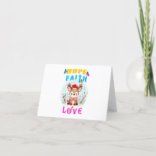Cartão De Festividades Esperança Fé Amor