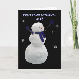 Cartão De Festividades Esperem pelo Frosty!