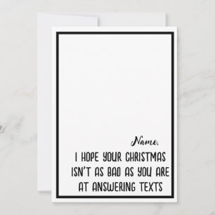 Cartão De Festividades Espero que seu Natal não seja tão engraçado sarcás