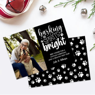 CARTÃO DE FESTIVIDADES ESPÍRITO BRILHANTE DE CACHORRO ESPÍRITO BRILHANTE