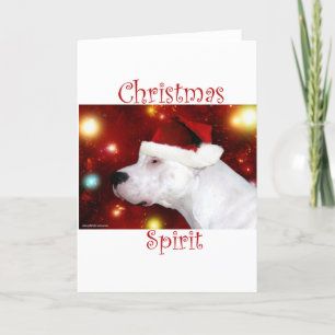 Cartão De Festividades Espírito de Natal do Dogo Argentino