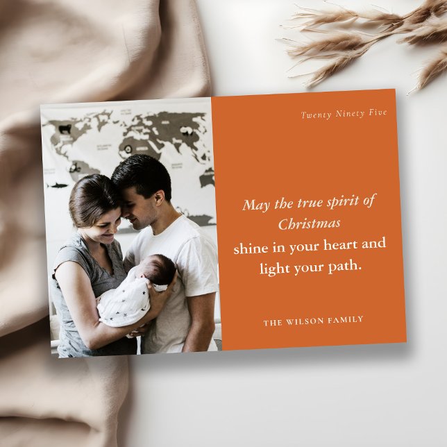 Cartão De Festividades Espírito de Natal Mínimo Russo 1 Foto Rust Dusky (Criador carregado)