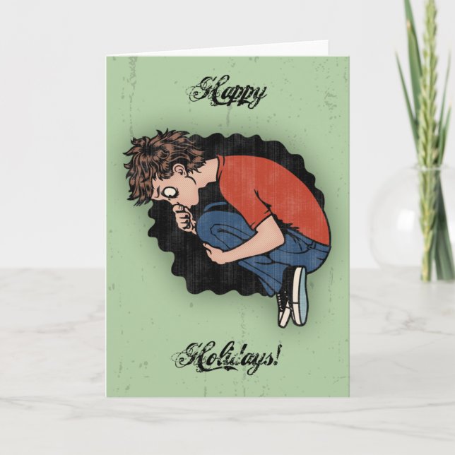 Cartão De Festividades Espírito do feriado (Frente)