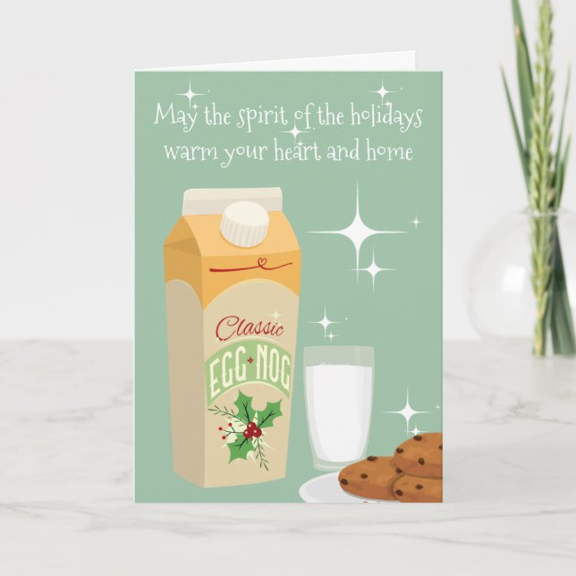 Cartão De Festividades Espíritos de Férias de meio século - Voltar ao Nat (Frente)