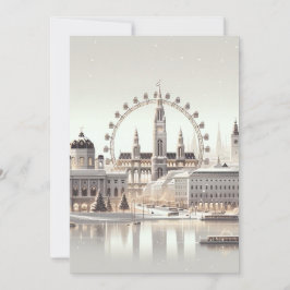 Cartão De Festividades Esplendor de Natal Vienense - Férias Minimalistas