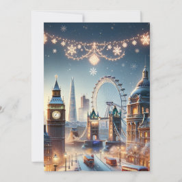 Cartão De Festividades Esplendor Festivo de Londres - Inverno Elegante