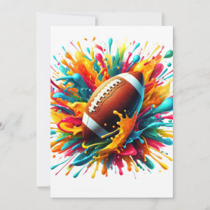 Cartão De Festividades Esportes de Bola de Jogo Colorido Moderno