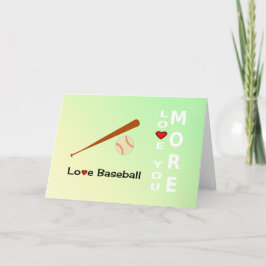 Cartão De Festividades Esportes românticos do basebol do amor do dia dos