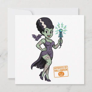 Cartão De Festividades Esposa de Frankenstein Cartoon