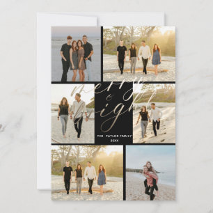 Cartão De Festividades Espuma dourada com Feliz rosa e Xadrez brilhante