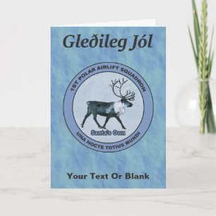 Cartão De Festividades Esquadrão de Transporte Aéreo Polar Nº 1 do Papai