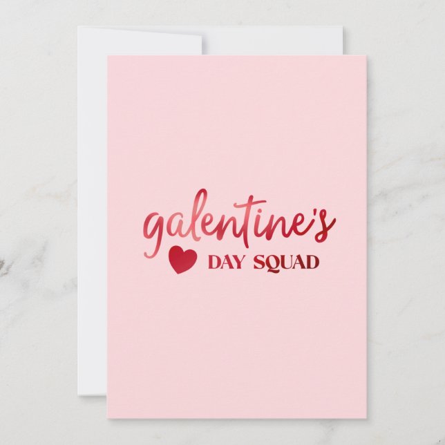 Cartão De Festividades Esquadrão dos Dias de Galentine (Frente)
