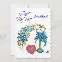 Cartão De Festividades Esquece-me de não ser querida Rosa Romântica Flora