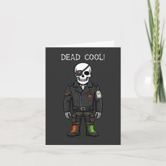 Cartão De Festividades Esqueleto Motociclista Legal | Halloween