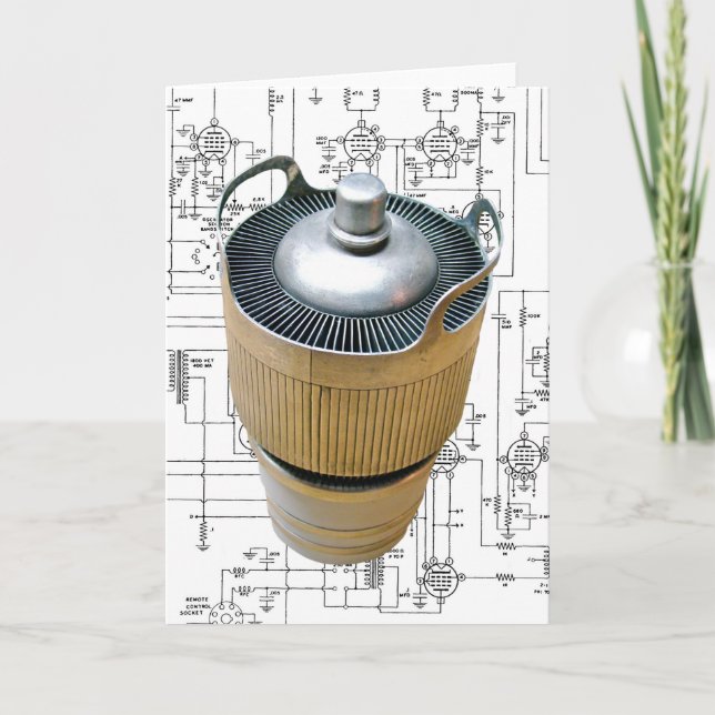 Cartão De Festividades Esquema do tubo de transmissão de cerâmica (Frente)