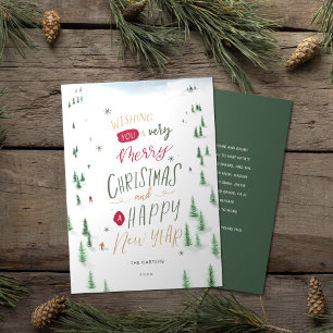 Cartão De Festividades Esqui alpino de inverno bonito não fotográfico Nat