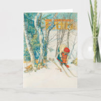 Esqui de Inverno por Carl Larsson