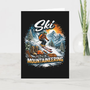 Cartão De Festividades Esqui de Montanha