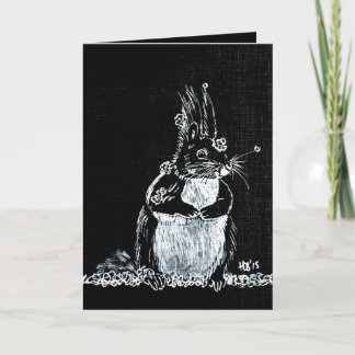 Cartão De Festividades Esquilo de Neve