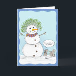 Cartão De Festividades Esquilo Engraçado Feliz Natal<br><div class="desc">Crie seus próprios cartões de Natal engraçados e gelados este ano e envie boas risadas para amigos e família com estilo único! Esta trabalho de arte divertida criada por Raphaela Wilson mostra Frosty com um fabuloso penteado feito a partir dos galhos de pinheiros verdes. Os 2 esquilos de desenho animado,...</div>