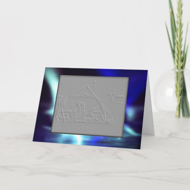 Cartão De Festividades Essa noite em Bethlehem (Frente)