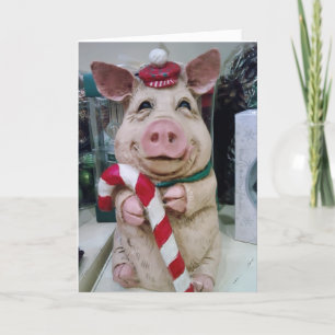 CARTÃO DE FESTIVIDADES ESSE PEQUENO PIGY DIZ NATAL DE MERGULHO COM AMOR