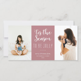 Cartão De Festividades "Esta É A Época Para Ser Rosa Feliz E Festivo