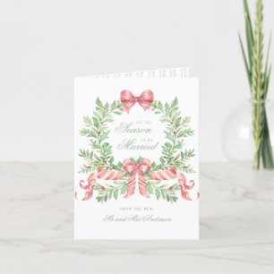 Cartão De Festividades Esta é a estação a ser casada primeira foto de Nat