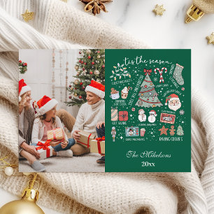 Cartão De Festividades Esta É A Foto Da Época Retro Natal Verde