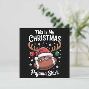 Cartão De Festividades Esta é Minha Camisa de Pijama de Natal Futebol Nat