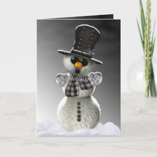 Cartão De Festividades Está frio lá fora