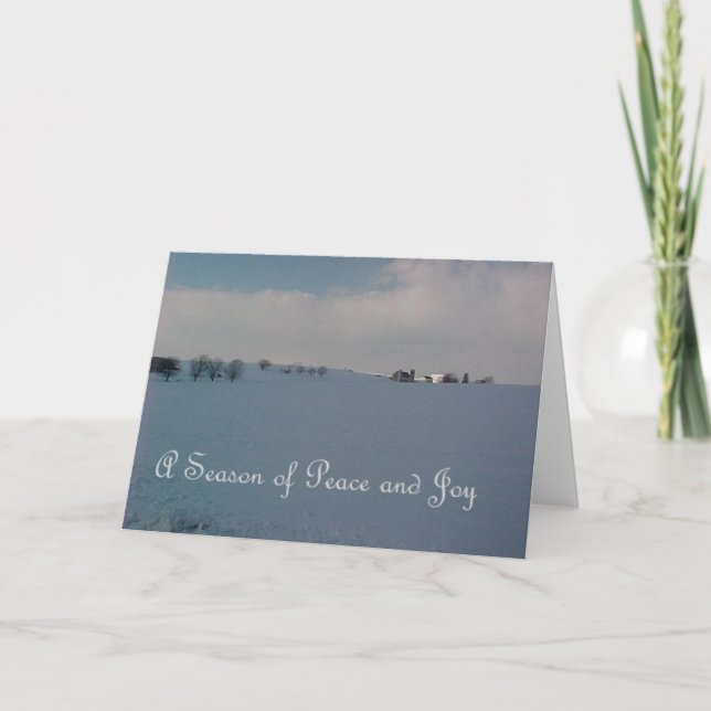 Cartão De Festividades Estação da Paz e da Alegria (Frente)