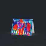 Cartão De Festividades Estação dos Milagres Menorah<br><div class="desc">"Chag Chanukah Sameach" significa Feliz Hanukkah! Este cartão de arte colorido vai iluminar o amor no seu coração pelos seus amigos e familiares. Acenda o espírito Chanucá com sua tribo,  perto e longe!</div>