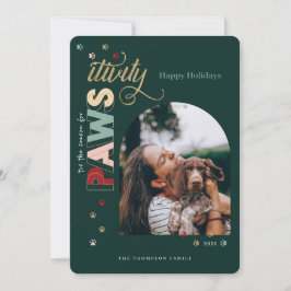 Cartão De Festividades Estação Para Foto De Cão Verde De Pet, Diversão De