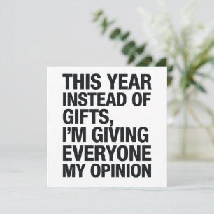 Cartão De Festividades Este Ano Em Vez De Presente Eu Dou A Todos 