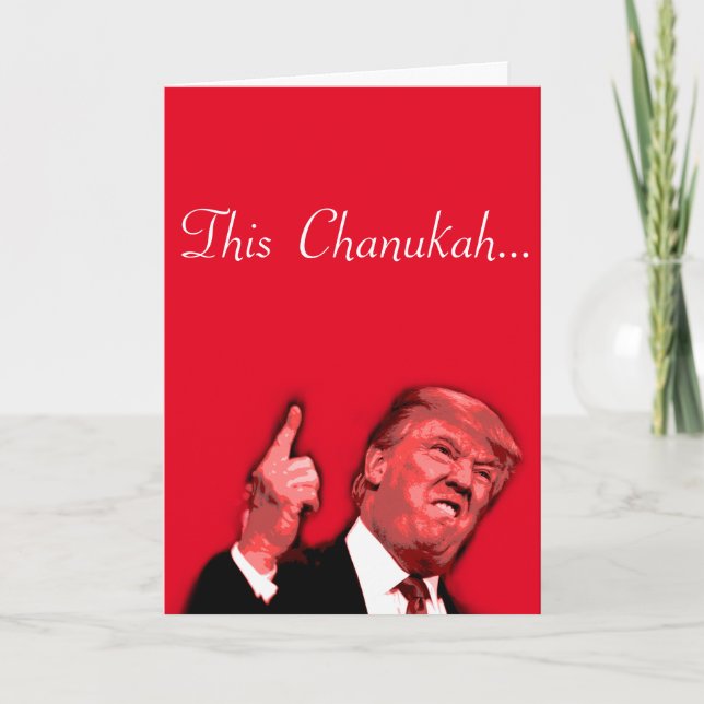 Cartão De Festividades Este Chanukah vai ser enorme, Trump Satire Card (Frente)