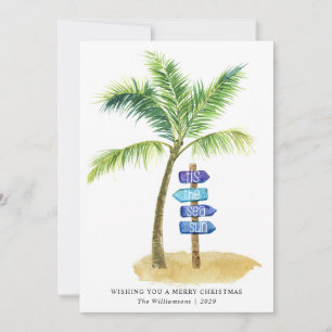 Cartão De Festividades Este é o Mar Sun Watercolor Beach 2 Photos