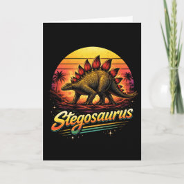 Cartão De Festividades Estegossauro