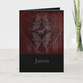 Cartão De Festividades Estêncil com sombreamento do namorados