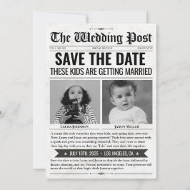 Cartão De Festividades Estes Miúdos Estão se Casando Jornal de Casamento